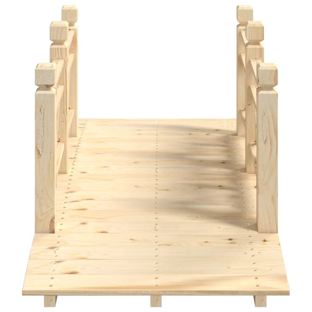 vidaXL Gartenbrücke mit Geländer 150x67x56 cm Massivholz Fichte