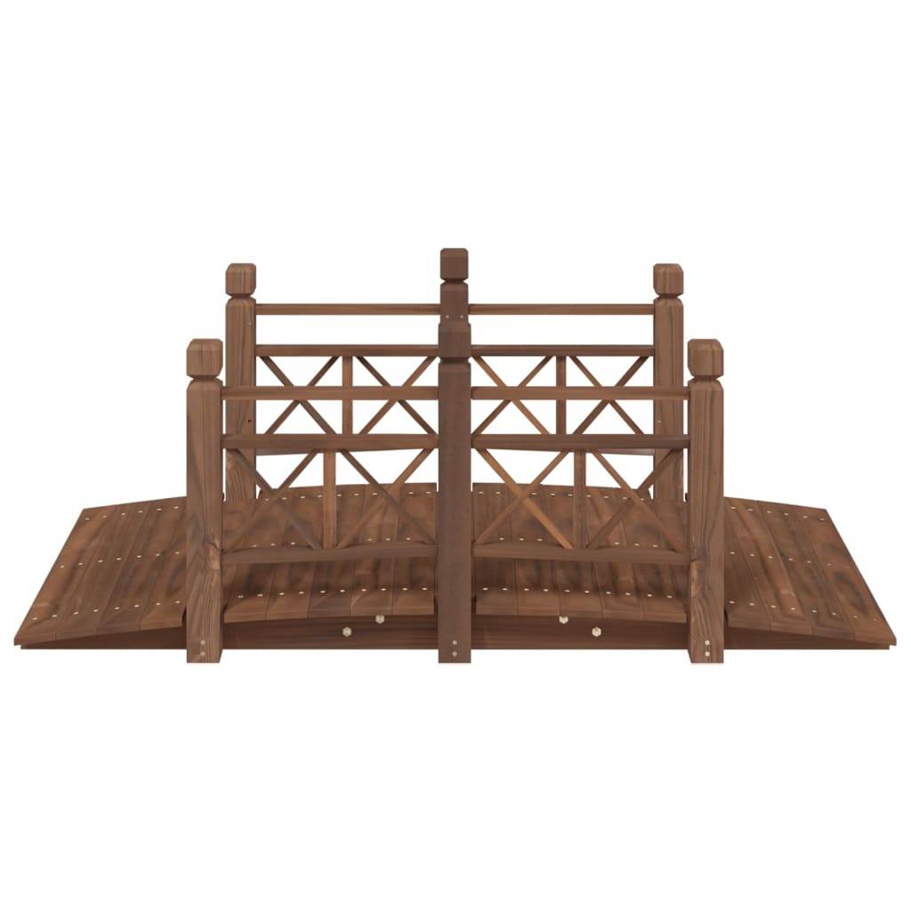 vidaXL Gartenbrücke mit Geländer 150x67x56 cm Massivholz Fichte