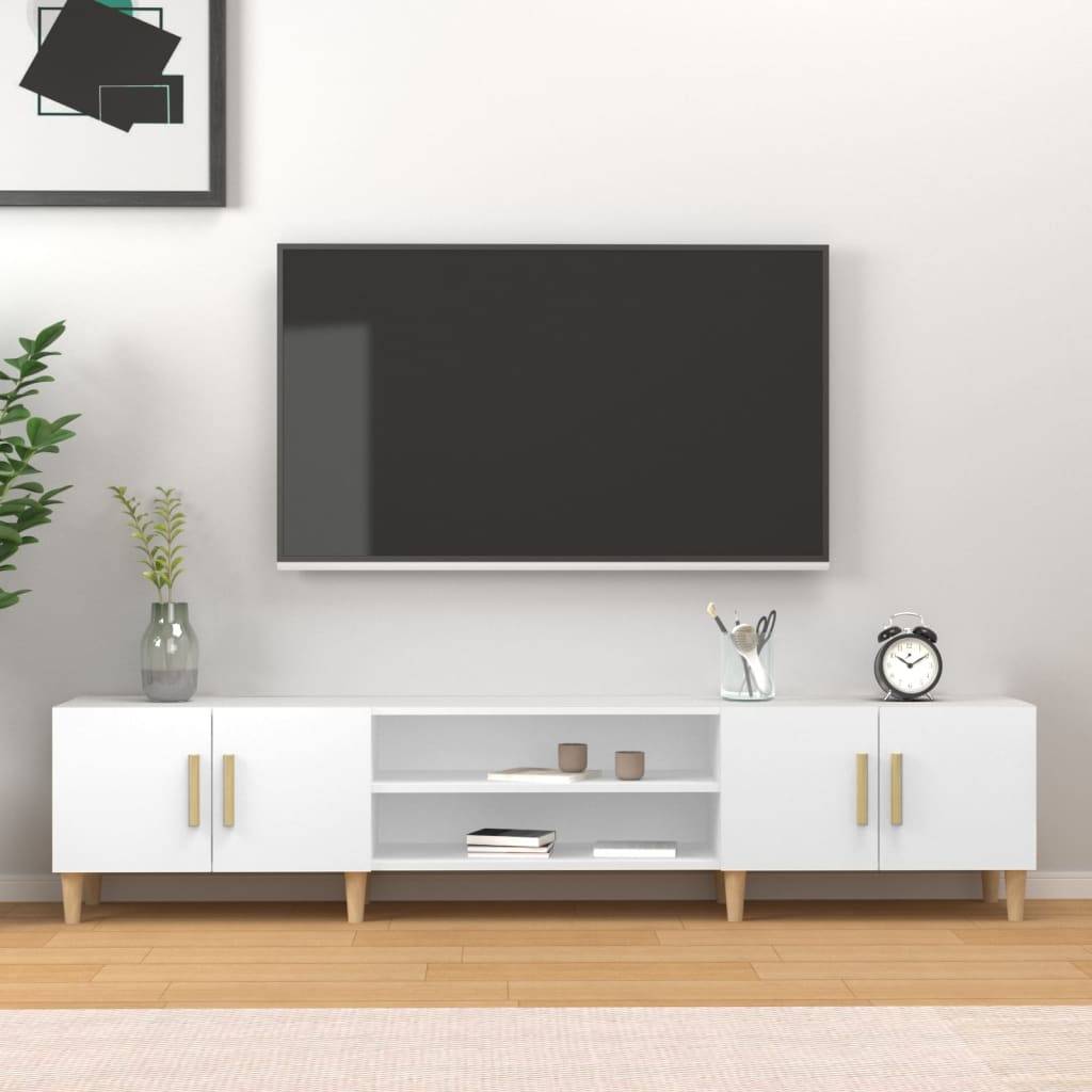 vidaXL TV-Schrank Weiß 180x31,5x40 cm Holzwerkstoff