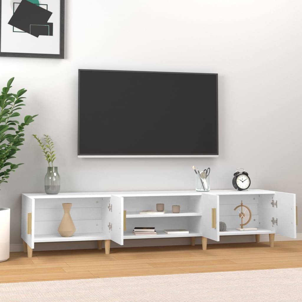 vidaXL TV-Schrank Weiß 180x31,5x40 cm Holzwerkstoff