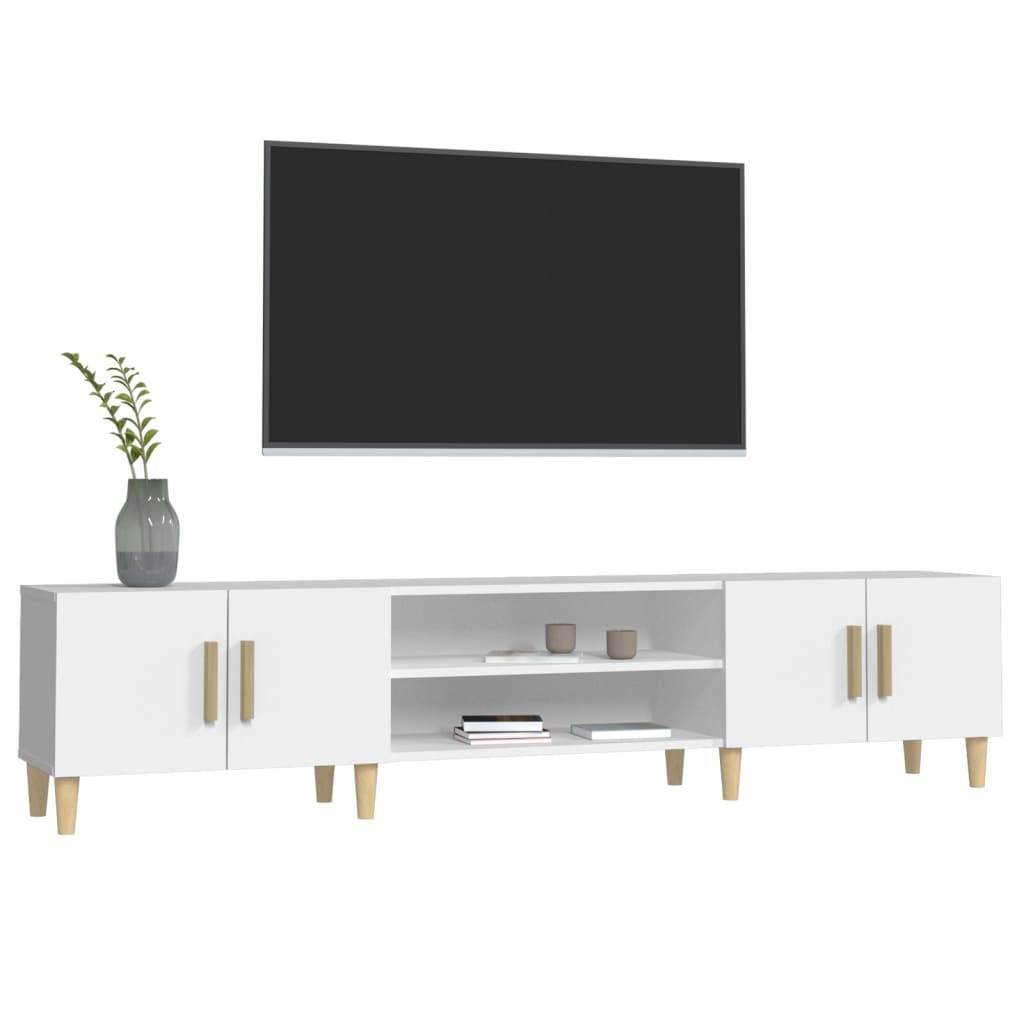 vidaXL TV-Schrank Weiß 180x31,5x40 cm Holzwerkstoff