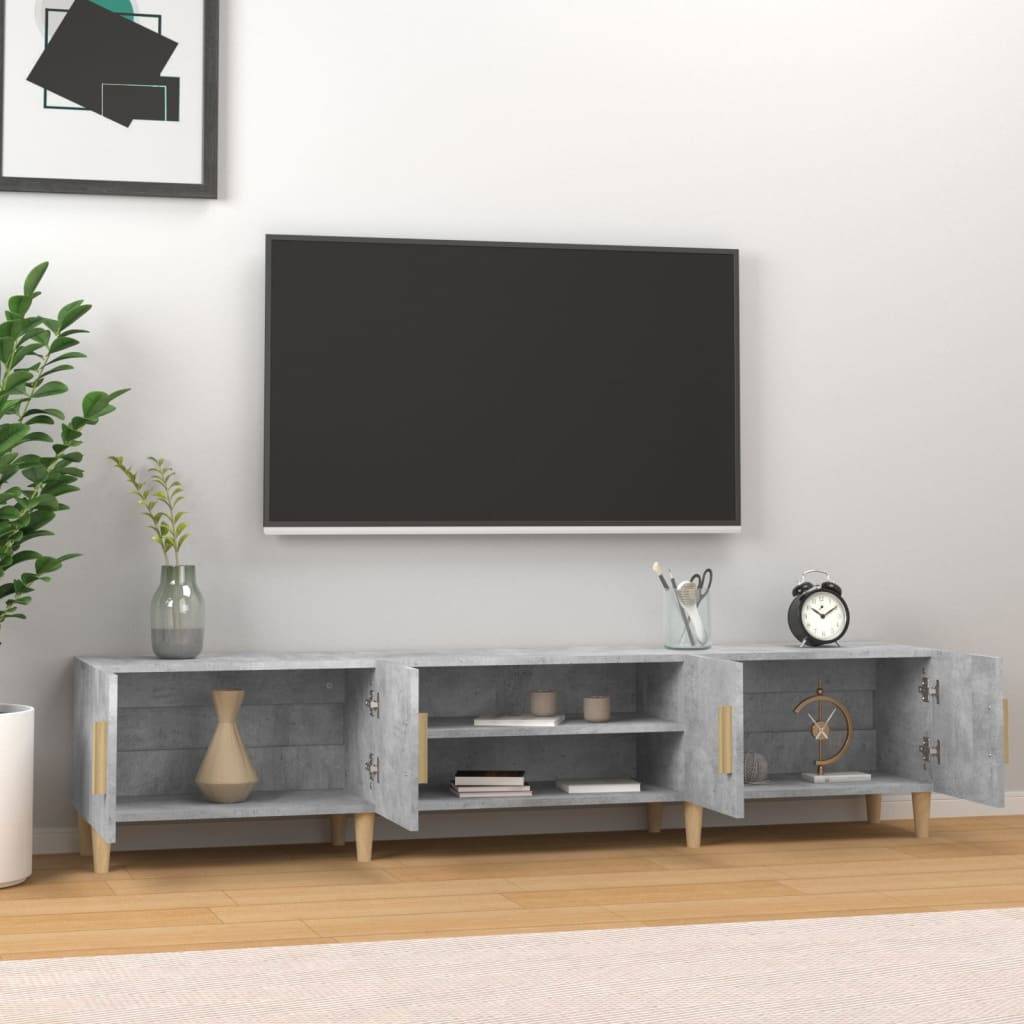 vidaXL TV-Schrank Betongrau 180x31,5x40 cm Holzwerkstoff