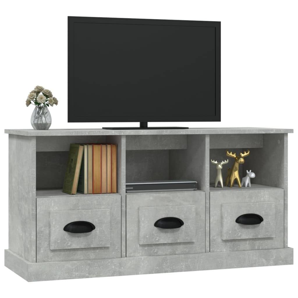 vidaXL TV-Schrank Betongrau 100x35x50 cm Holzwerkstoff