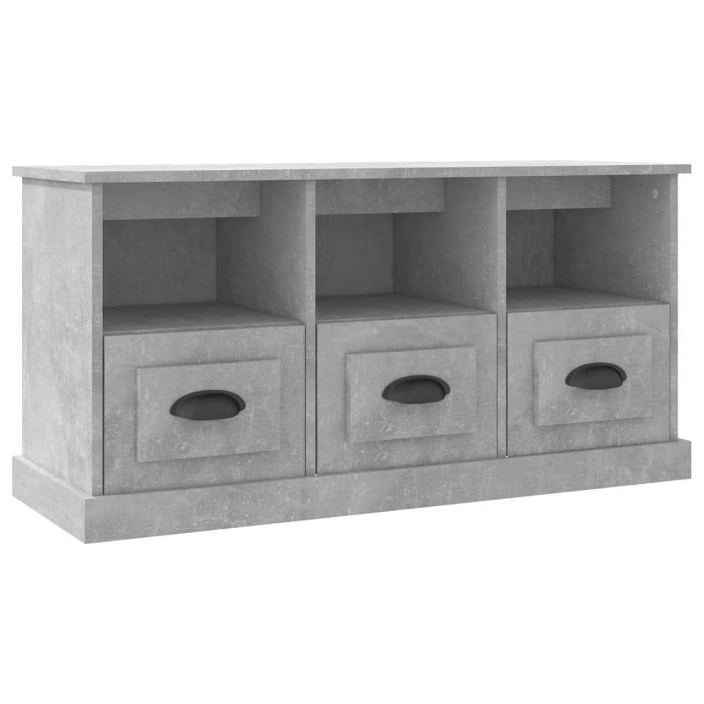 vidaXL TV-Schrank Betongrau 100x35x50 cm Holzwerkstoff