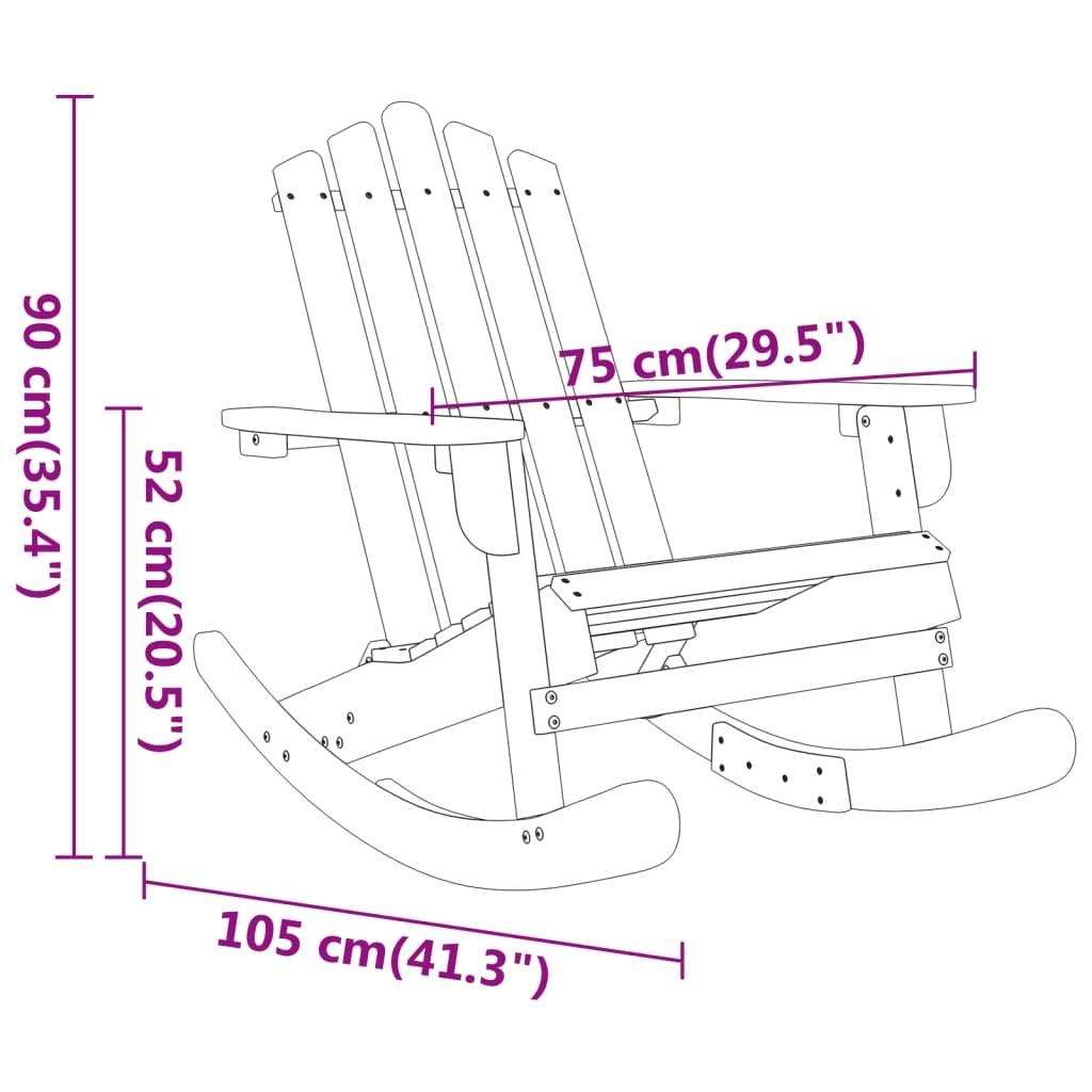 vidaXL 3-tlg. Garten-Lounge-Set Adirondack Massivholz Akazie