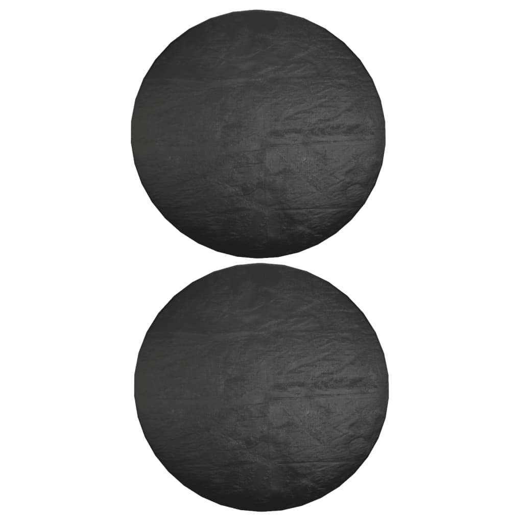 vidaXL Gartenmöbel-Abdeckungen 2 Stk. 6 Ösen Ø125x75 cm Rund