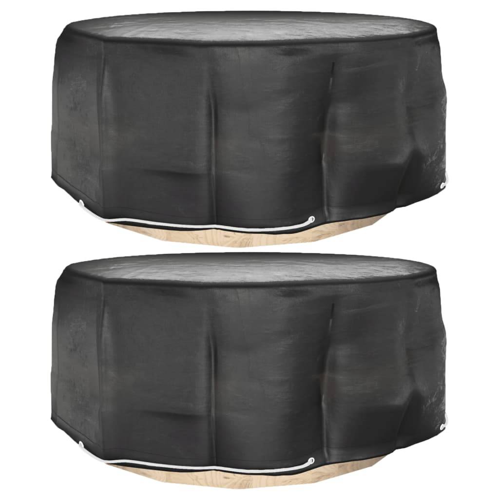 vidaXL Gartenmöbel-Abdeckungen 2 Stk. 10 Ösen Ø260x90 cm Rund