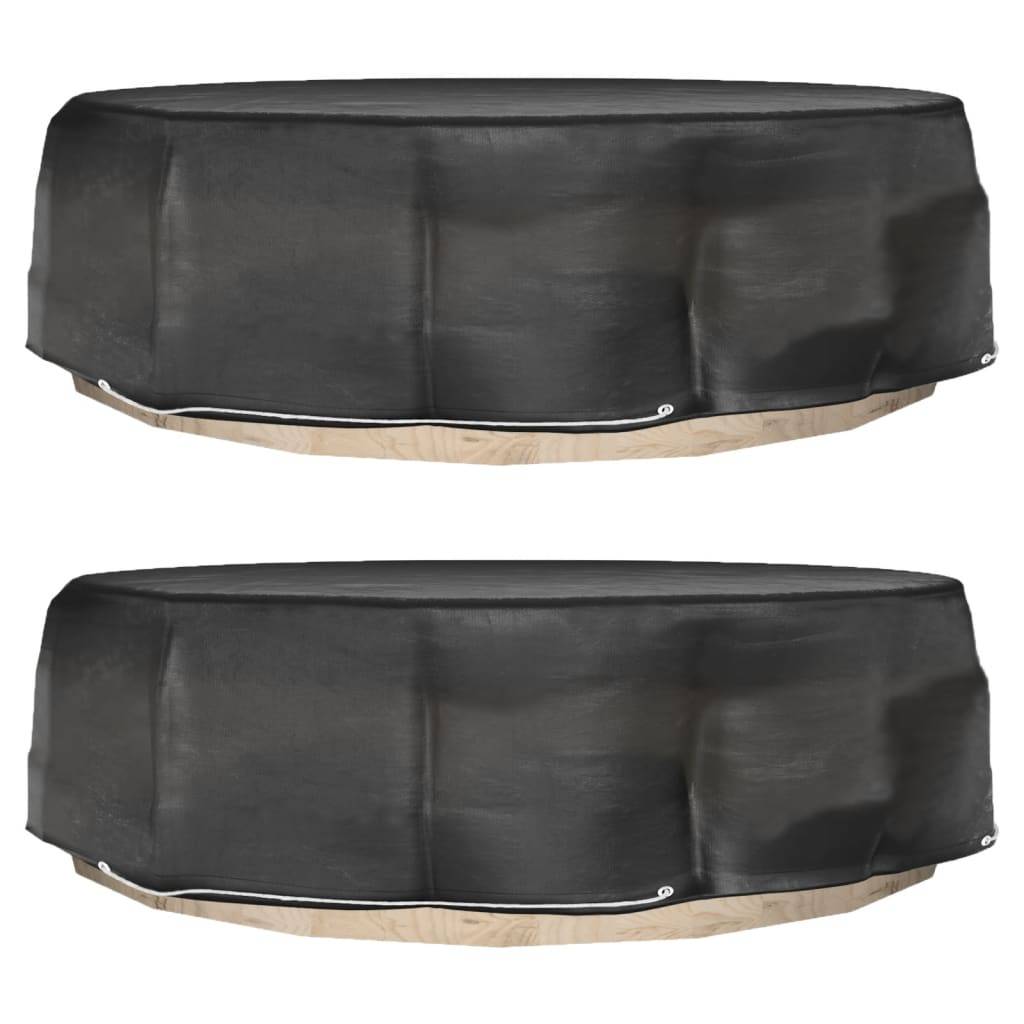 vidaXL Abdeckungen für Lounge-Insel 2 Stk. 8 Ösen Ø188x50 cm Rund