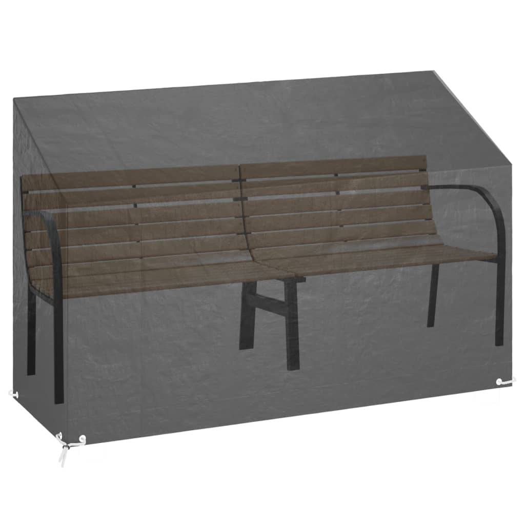 vidaXL Abdeckung für Gartenbank 8 Ösen 190x70x70/88 cm Polyethylen