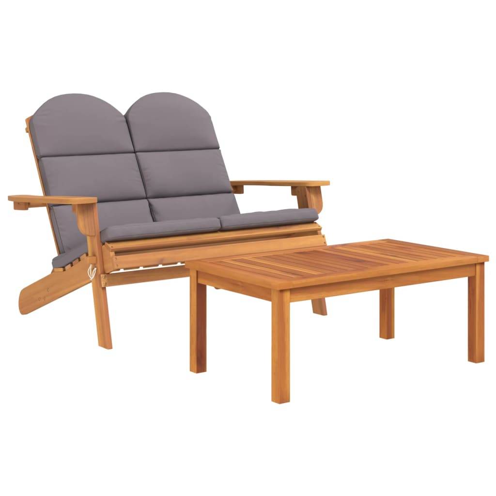 vidaXL 3-tlg. Garten-Lounge-Set Adirondack Massivholz Akazie