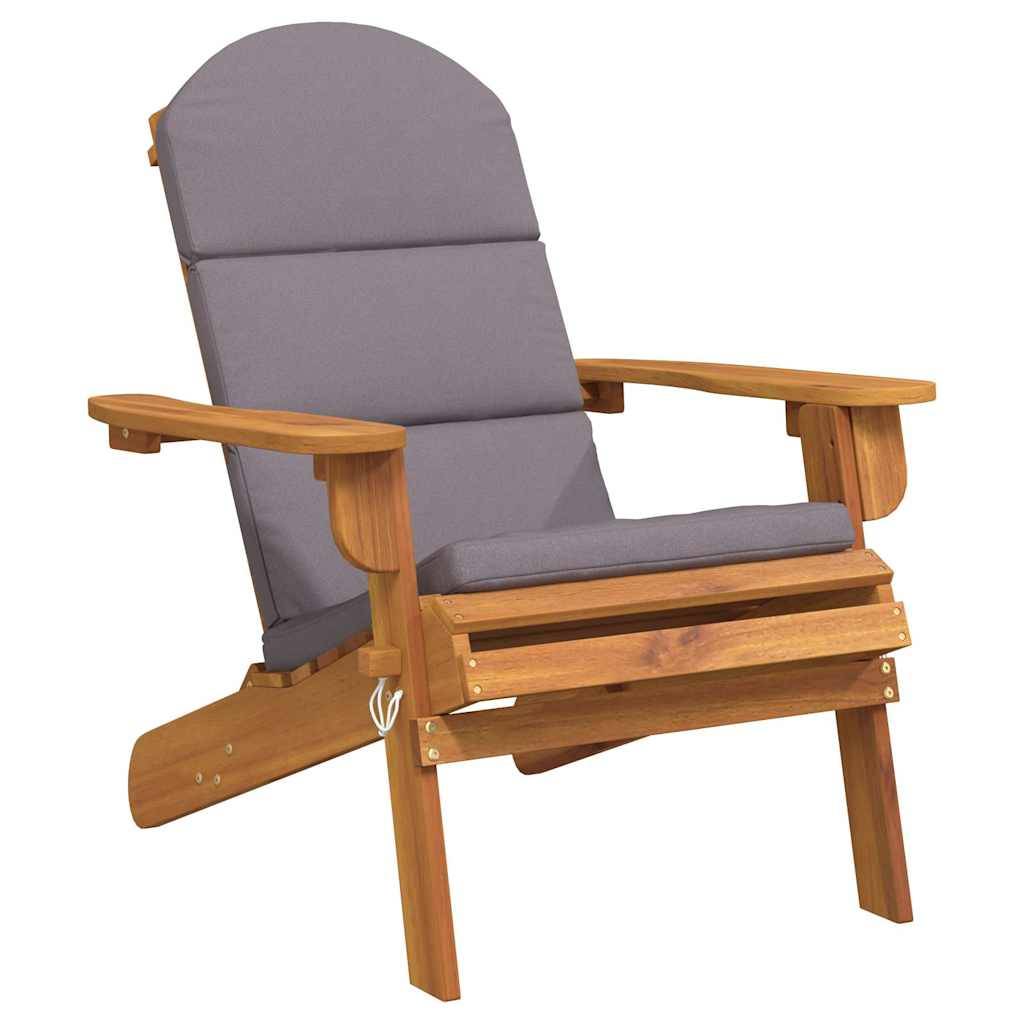 vidaXL Adirondack-Gartenstuhl mit Kissen Massivholz Akazie