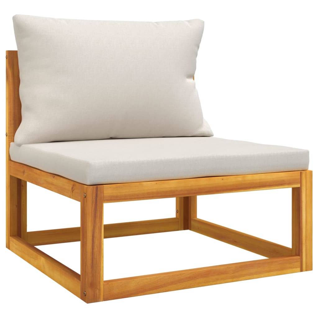 vidaXL 3-tlg. Garten-Lounge-Set mit Kissen Massivholz Akazie