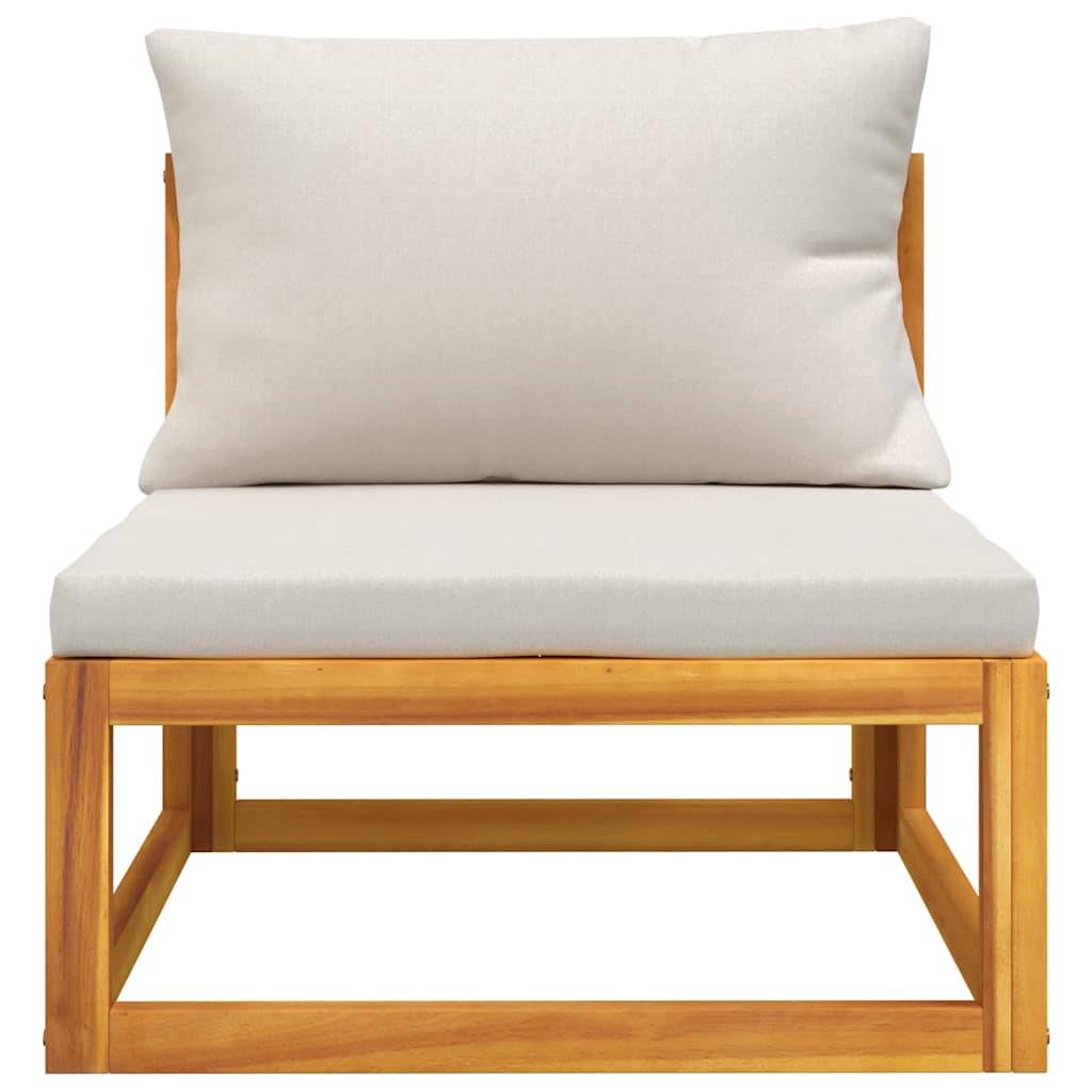 vidaXL 3-tlg. Garten-Lounge-Set mit Kissen Massivholz Akazie