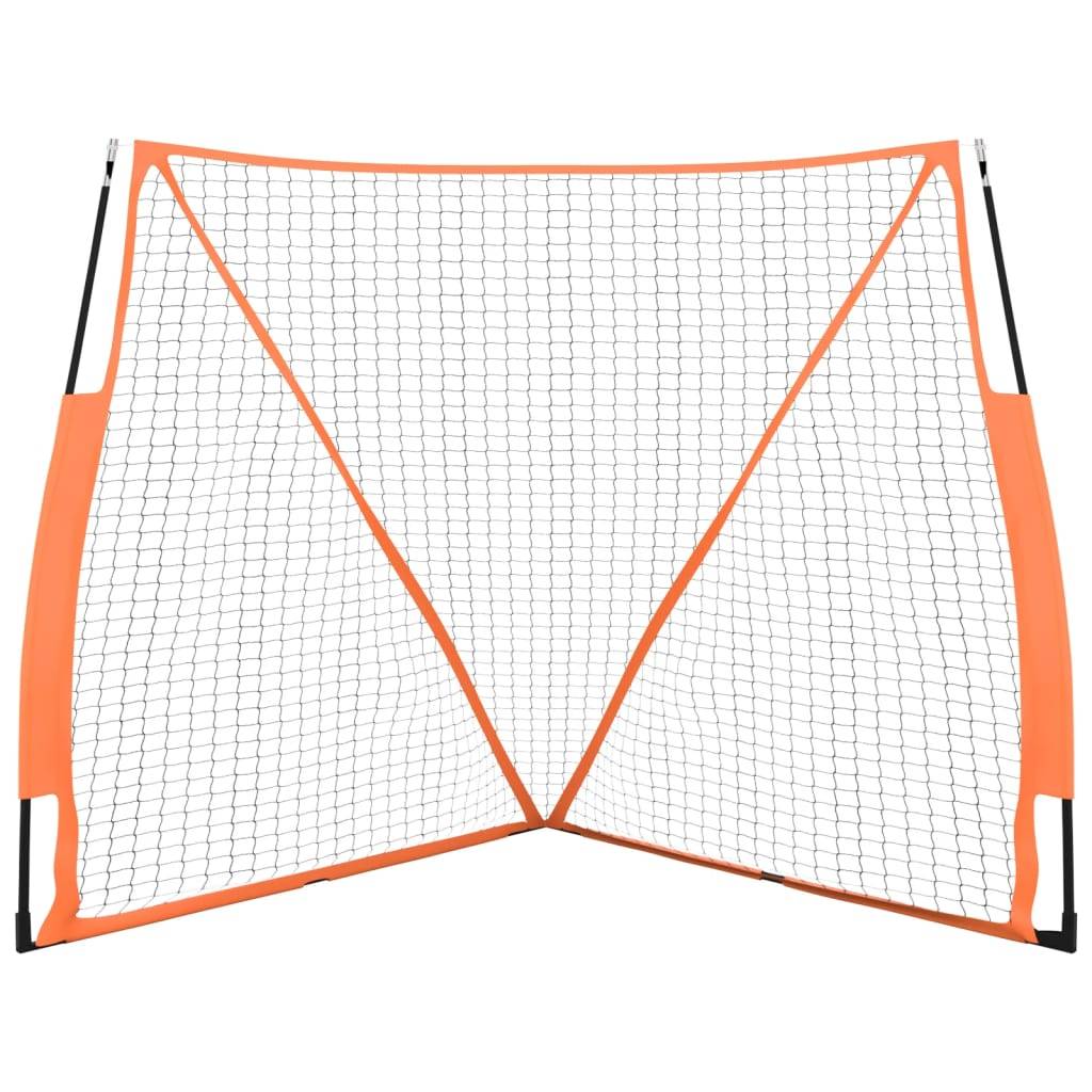 vidaXL Baseball-Netz Tragbar Orange Schwarz 183x182x183 cm Stahl