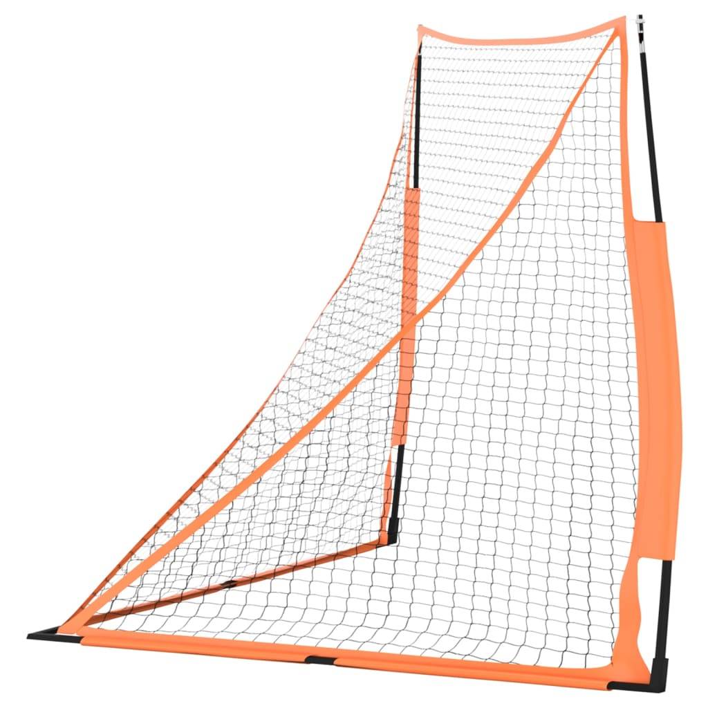 vidaXL Baseball-Netz Tragbar Orange Schwarz 183x182x183 cm Stahl