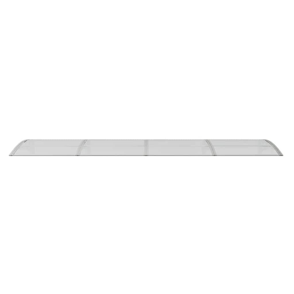 vidaXL Türvordach Grau und Transparent 350x75 cm Polycarbonat