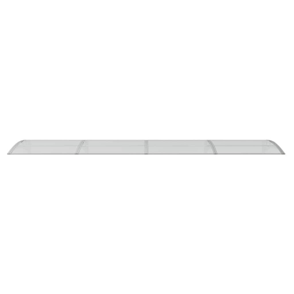vidaXL Türvordach Grau und Transparent 400x75 cm Polycarbonat