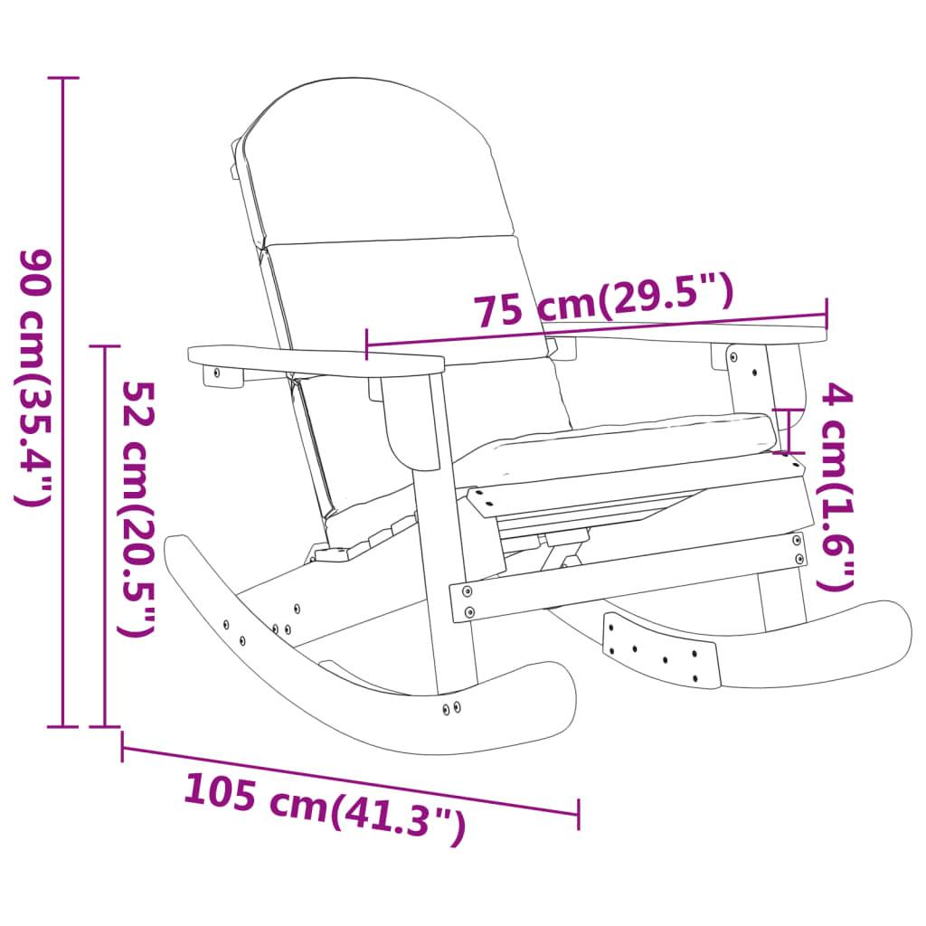 vidaXL 3-tlg. Garten-Lounge-Set Adirondack Massivholz Akazie