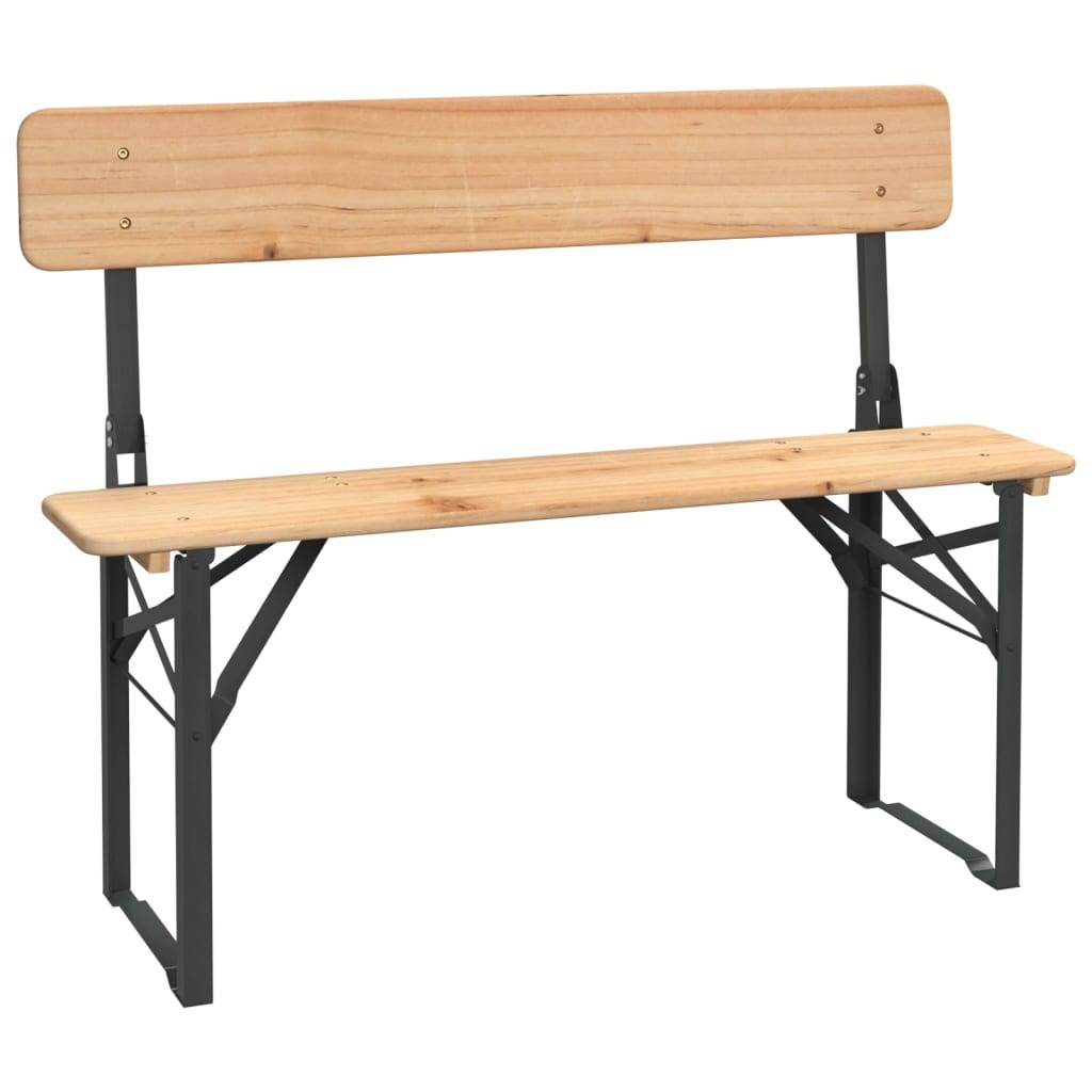 vidaXL 3-tlg. Biertisch-Set Klappbar Massivholz Tanne