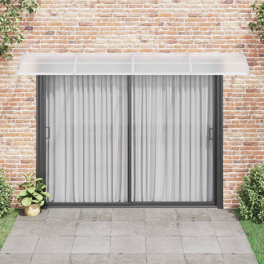 vidaXL Türvordach Grau und Transparent 350x75 cm Polycarbonat