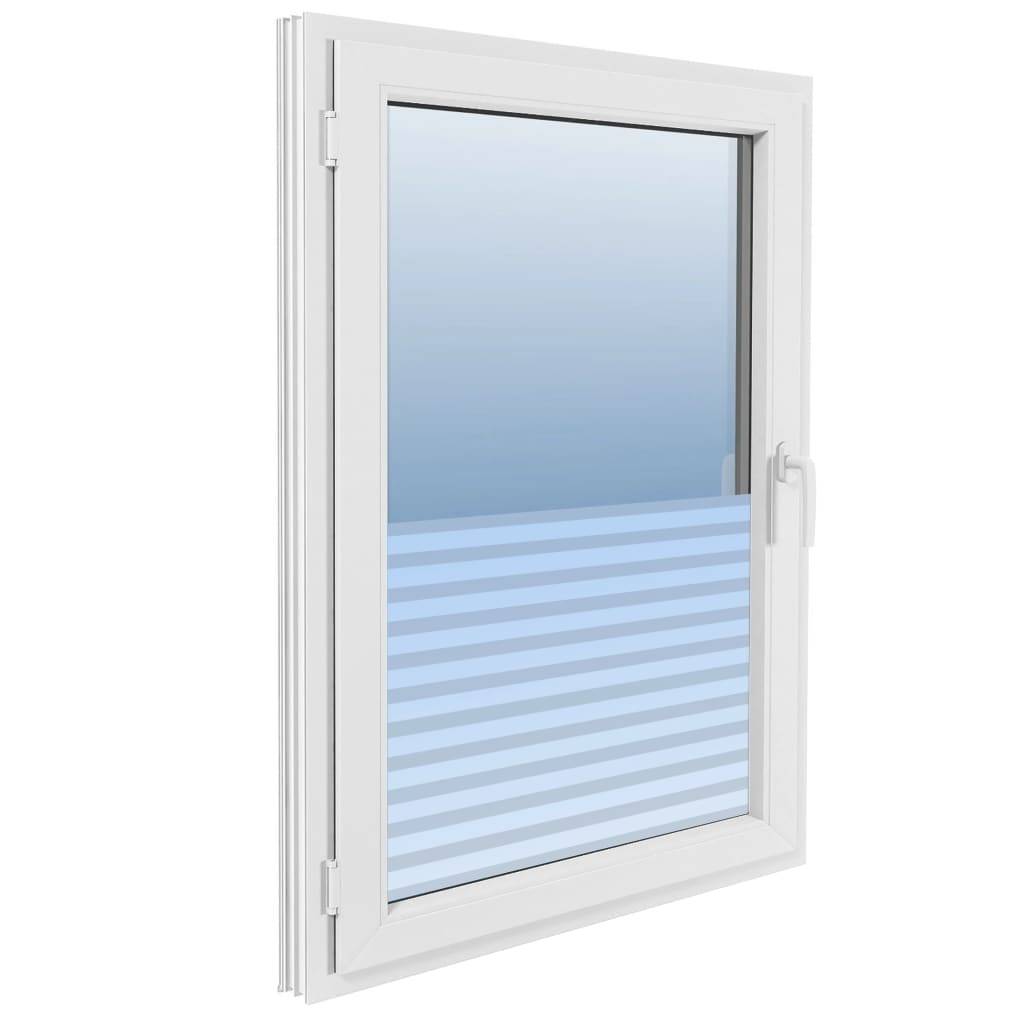 vidaXL Fensterfolie Matt Streifen-Design 0,9x50 m PVC