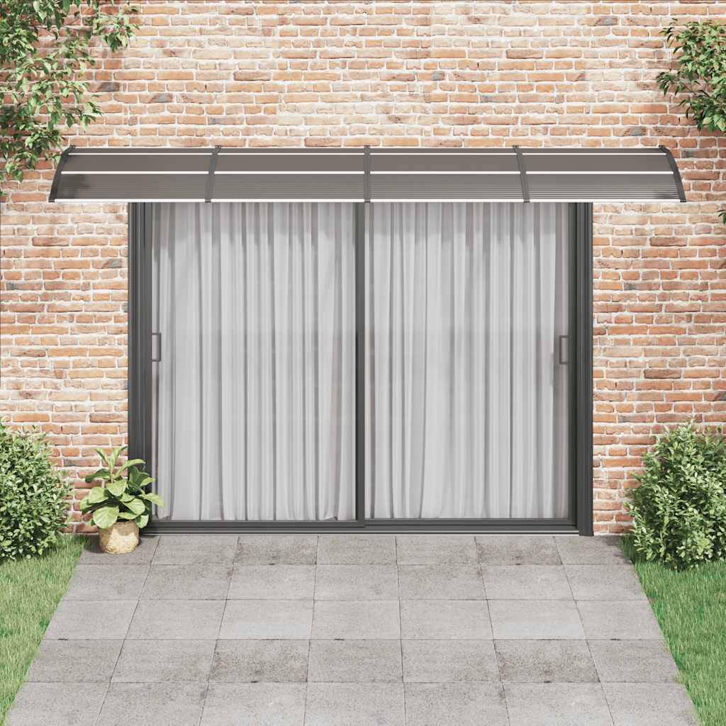 vidaXL Türvordach Schwarz 400x75 cm Polycarbonat
