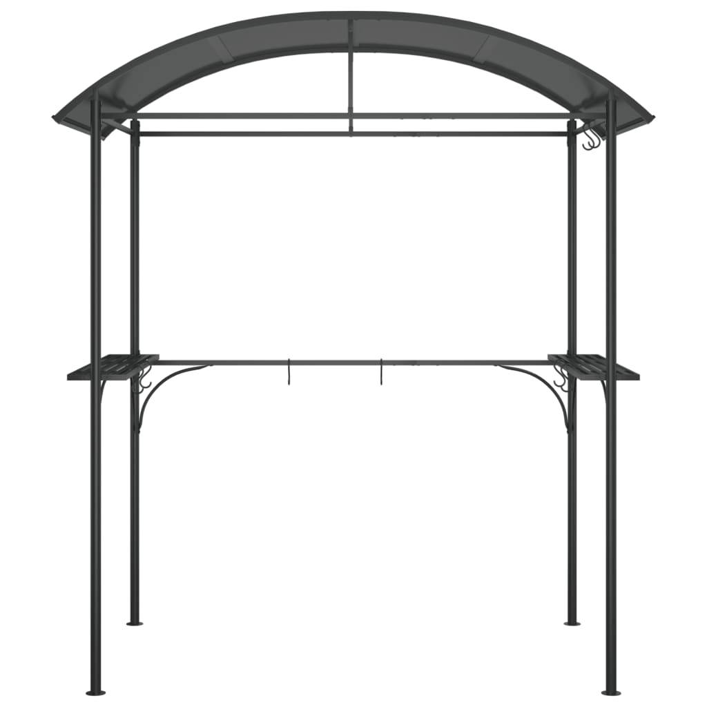 vidaXL Grillpavillon mit Seitenregalen Anthrazit 220x115x230 cm Stahl