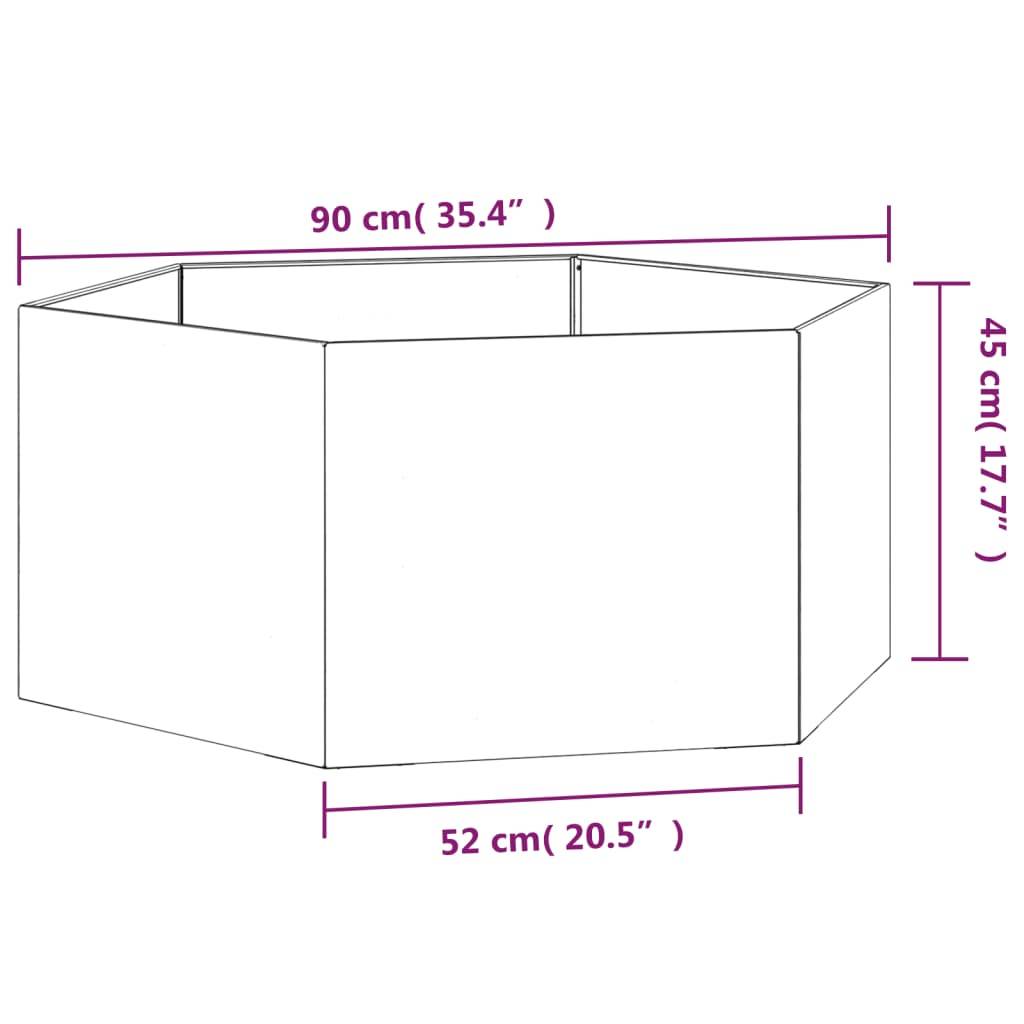 vidaXL Pflanzkübel Rostig 90x90x45 cm Cortenstahl