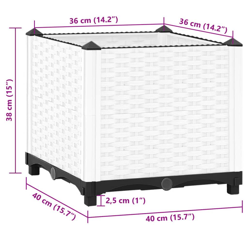 vidaXL Hochbeet 40x40x38 cm Polypropylen
