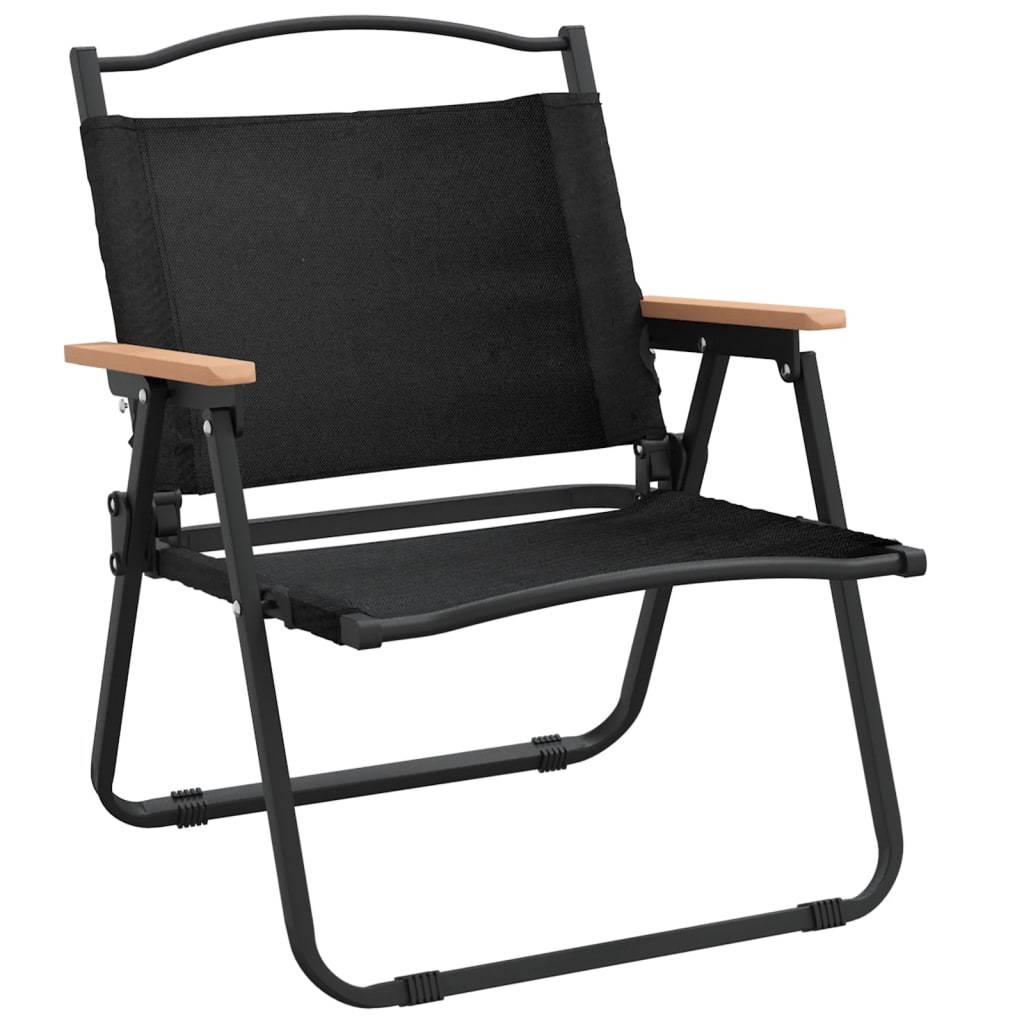 vidaXL Campingstühle 2 Stk. Schwarz 54x43x59 cm Oxford-Gewebe