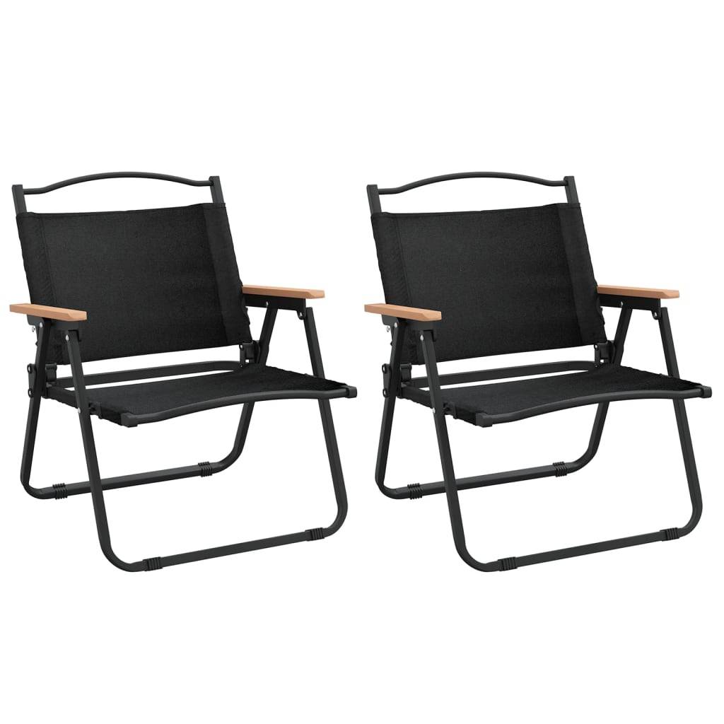 vidaXL Campingstühle 2 Stk. Schwarz 54x43x59 cm Oxford-Gewebe