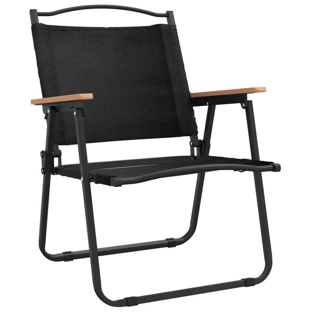 vidaXL Campingstühle 2 Stk. Schwarz 54x55x78 cm Oxford-Gewebe