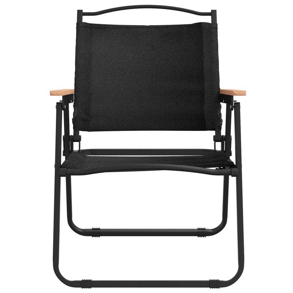 vidaXL Campingstühle 2 Stk. Schwarz 54x55x78 cm Oxford-Gewebe