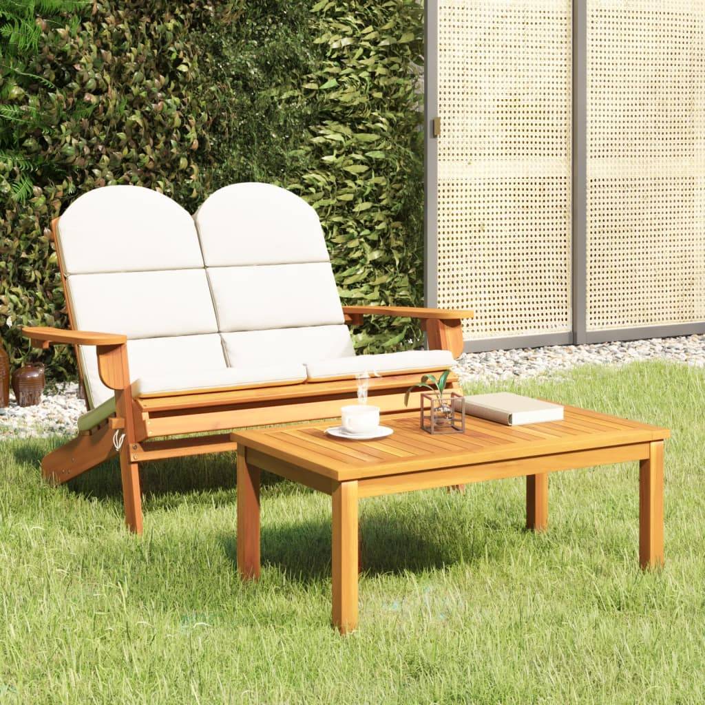 vidaXL 2-tlg. Garten-Lounge-Set Adirondack Massivholz Akazie