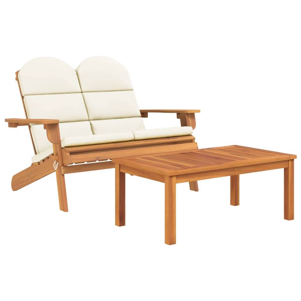 vidaXL 2-tlg. Garten-Lounge-Set Adirondack Massivholz Akazie