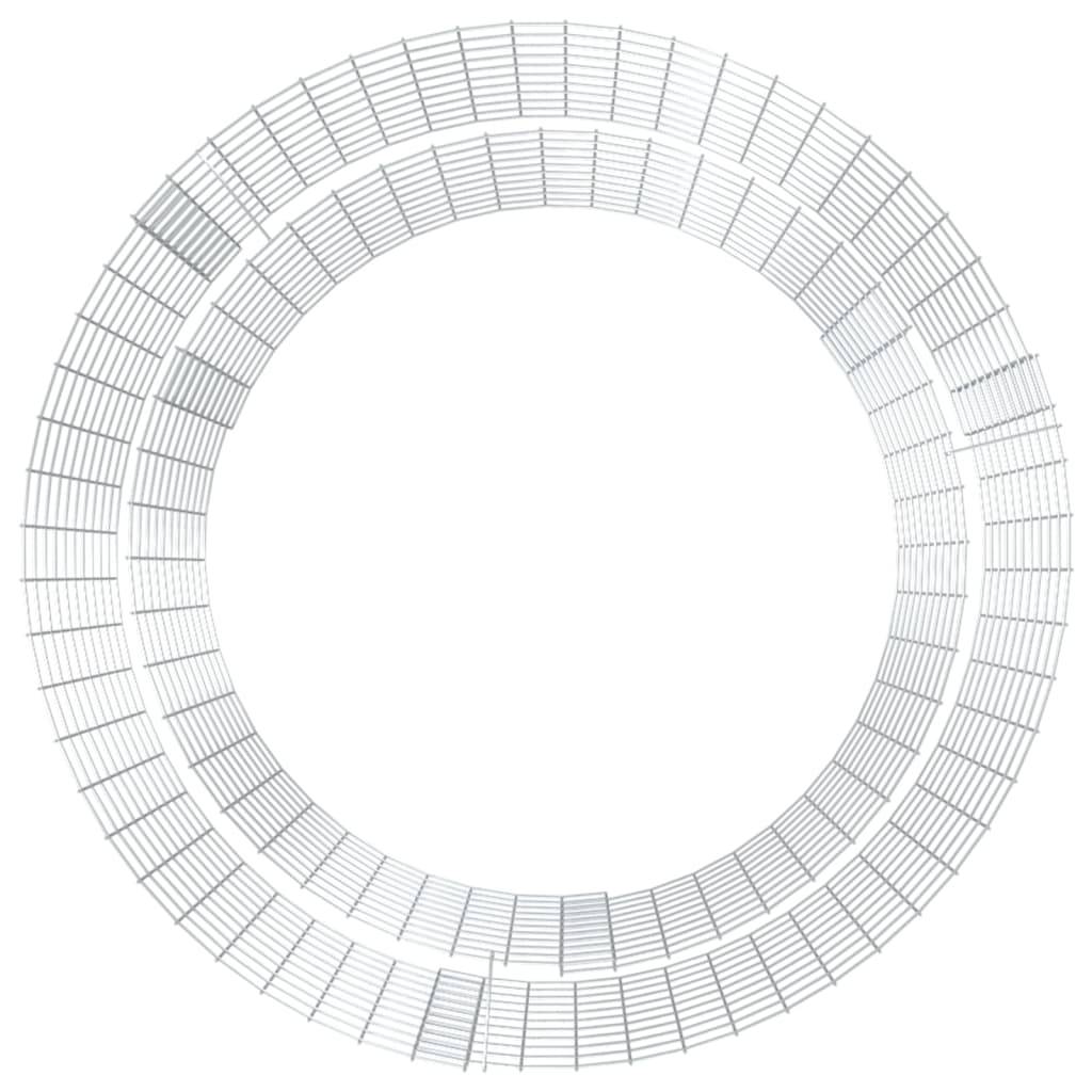 vidaXL Gabionen-Feuerstelle Ø 100 cm Verzinktes Eisen