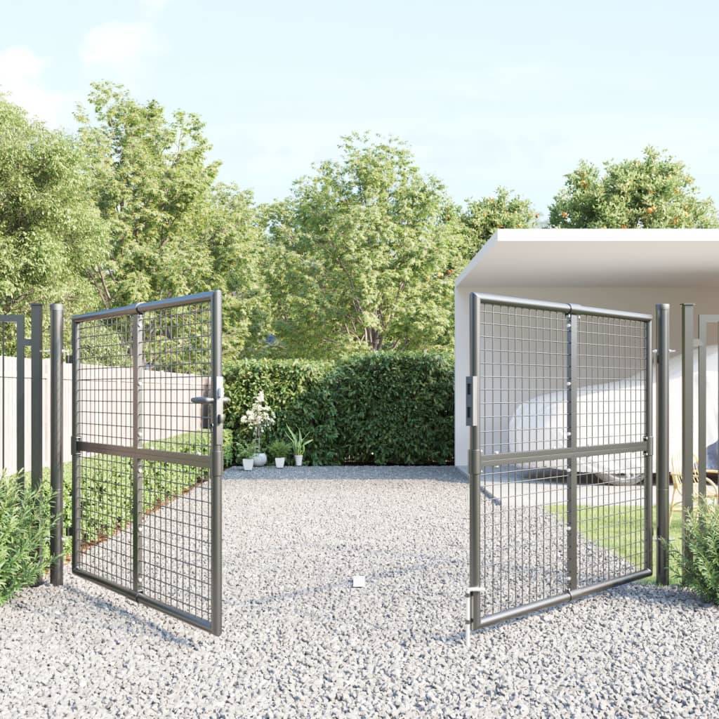 vidaXL Mesh-Gartentor Anthrazit 300x175 cm Verzinkter Stahl