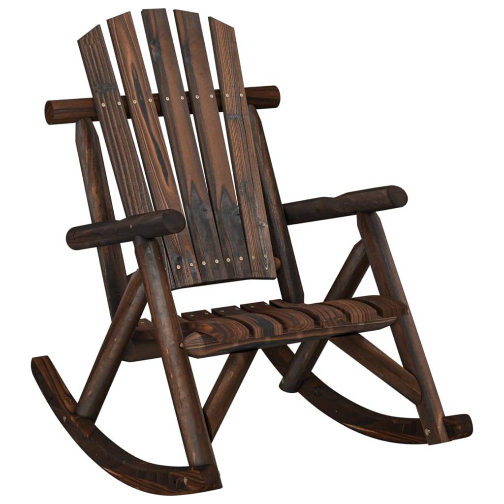 vidaXL Garten-Schaukelstuhl 69x96x101 cm Massivholz Fichte