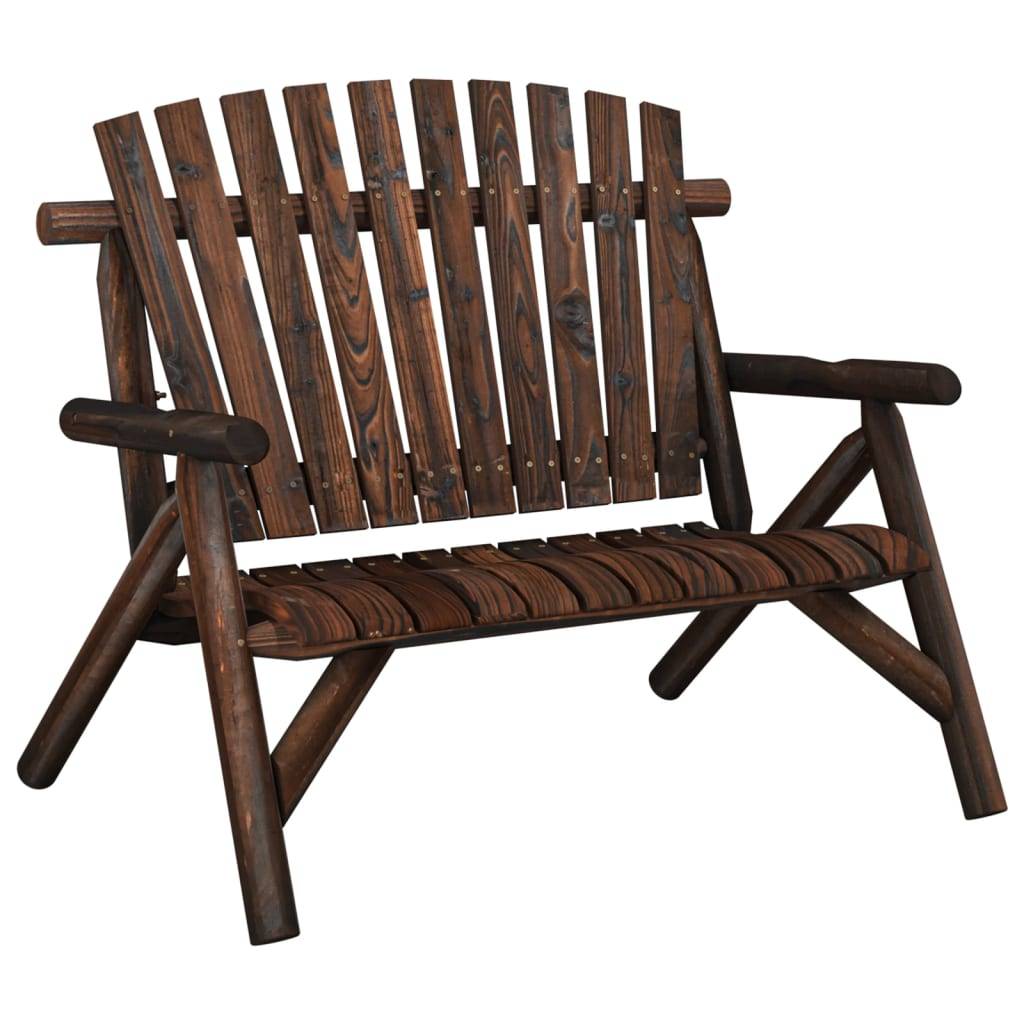 vidaXL Gartenbank 2-Sitzer 119x85x98 cm Massivholz Fichte
