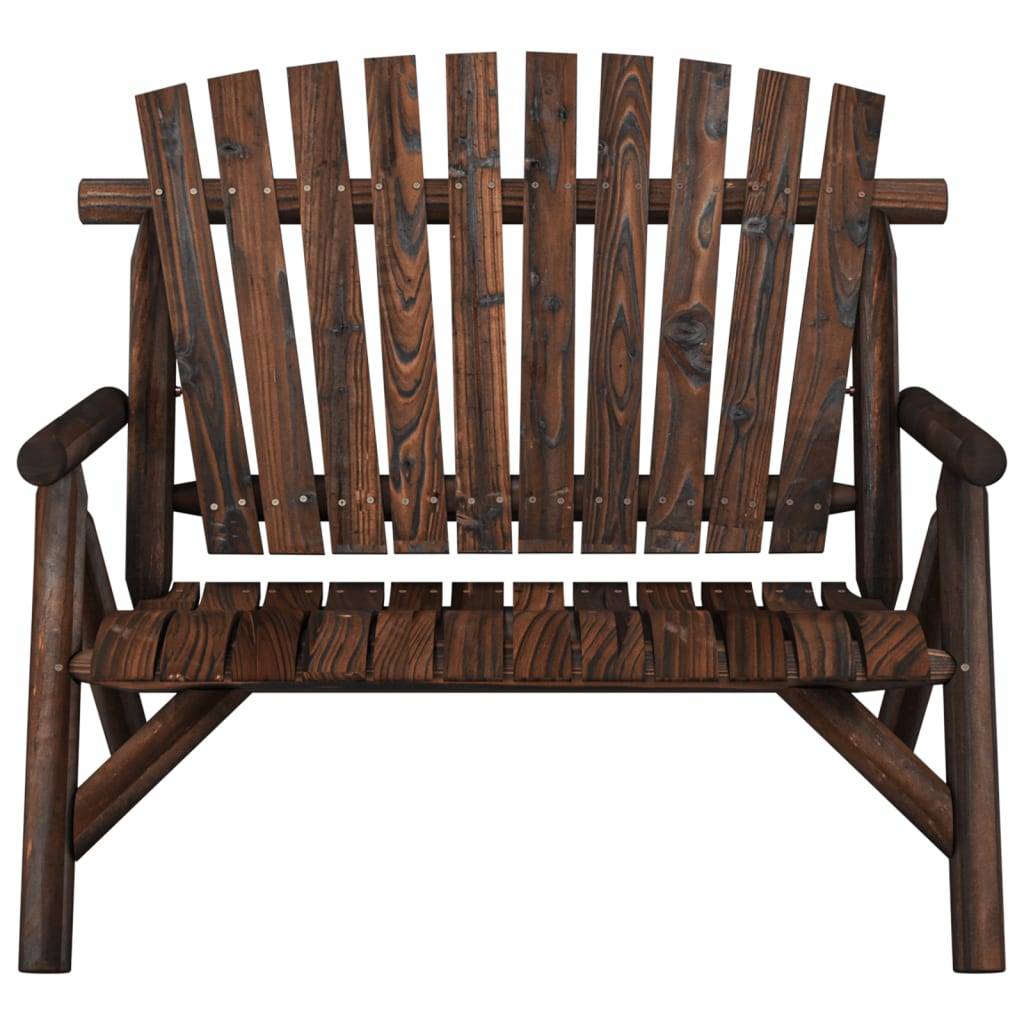 vidaXL Gartenbank 2-Sitzer 119x85x98 cm Massivholz Fichte