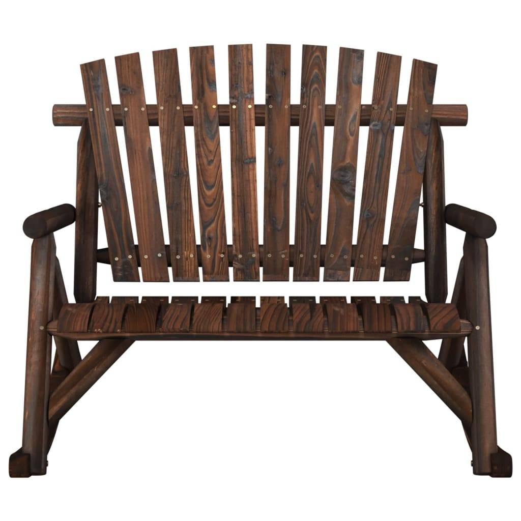 vidaXL Garten-Schaukelbank 2-Sitzer 123x96x102 cm Massivholz Fichte