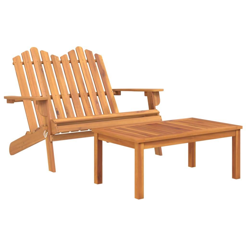 vidaXL 3-tlg. Garten-Lounge-Set Adirondack Massivholz Akazie