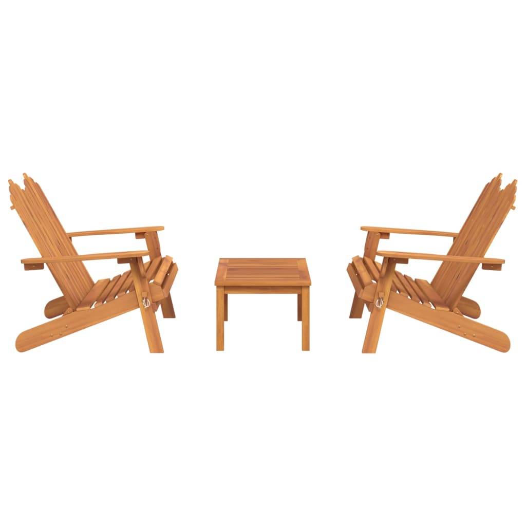 vidaXL 3-tlg. Garten-Lounge-Set Adirondack Massivholz Akazie