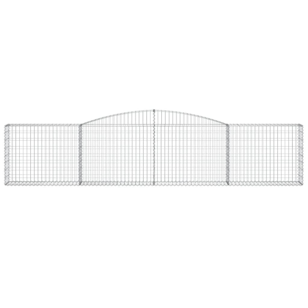 vidaXL Gabionen mit Hochbogen 20 Stk. 400x30x80/100cm Verzinktes Eisen