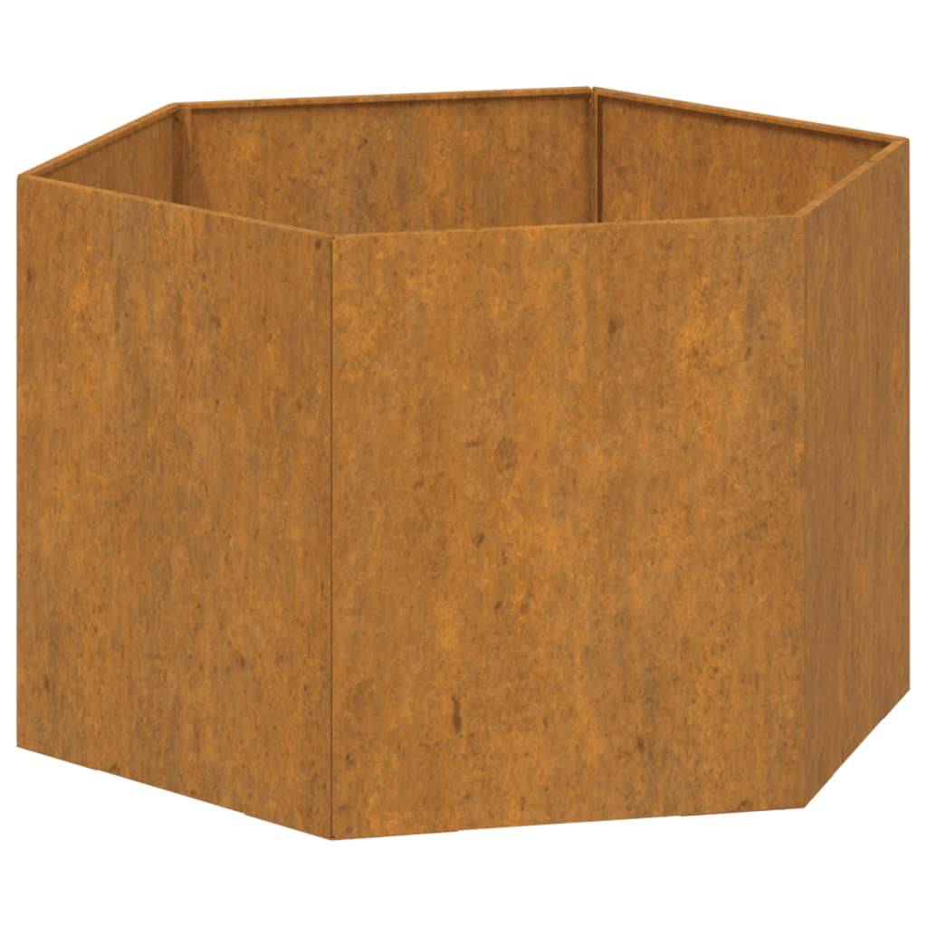 vidaXL Pflanzkübel Rostig 60x60x45 cm Cortenstahl