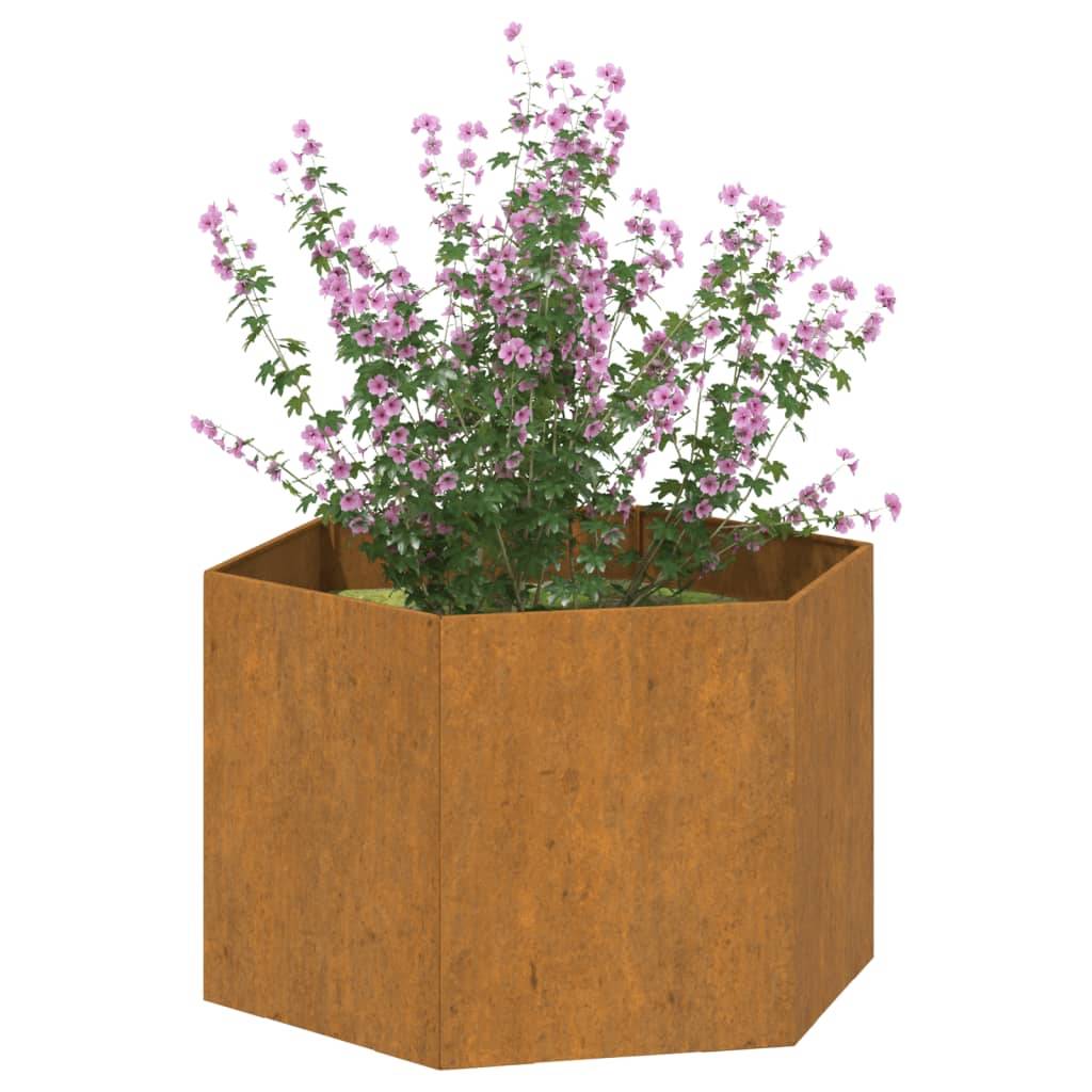 vidaXL Pflanzkübel Rostig 60x60x45 cm Cortenstahl