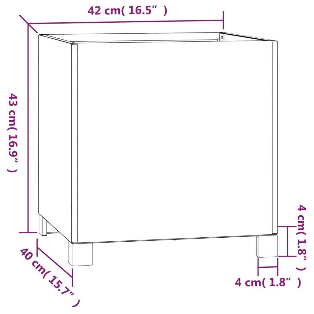 vidaXL Pflanzkübel mit Beinen 2 Stk. Rostig 42x40x43 cm Cortenstahl