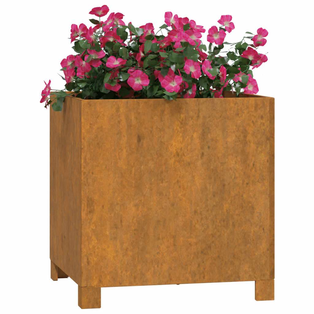 vidaXL Pflanzkübel mit Beinen 2 Stk. Rostig 42x40x43 cm Cortenstahl