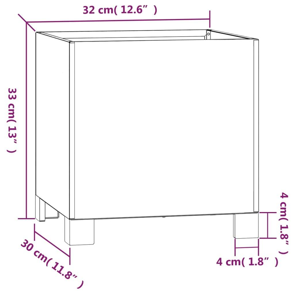 vidaXL Pflanzkübel mit Beinen Rostig 32x30x33 cm Cortenstahl