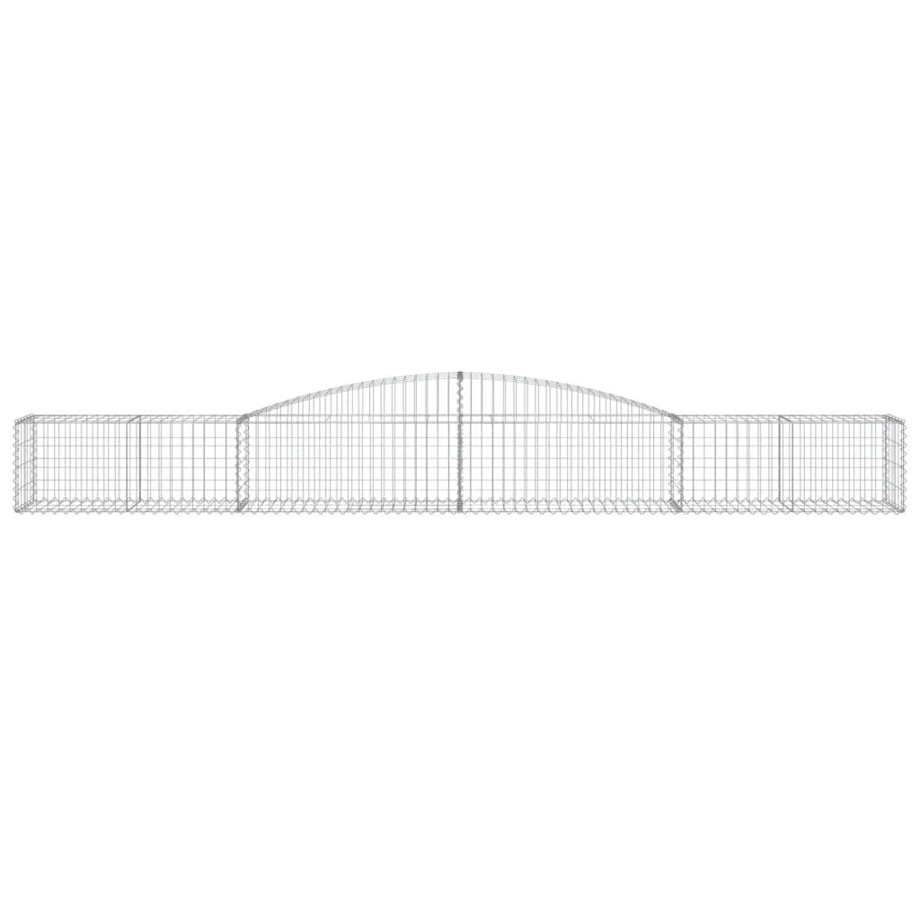 vidaXL Gabionen mit Hochbogen 5 Stk. 400x50x40/60cm Verzinktes Eisen
